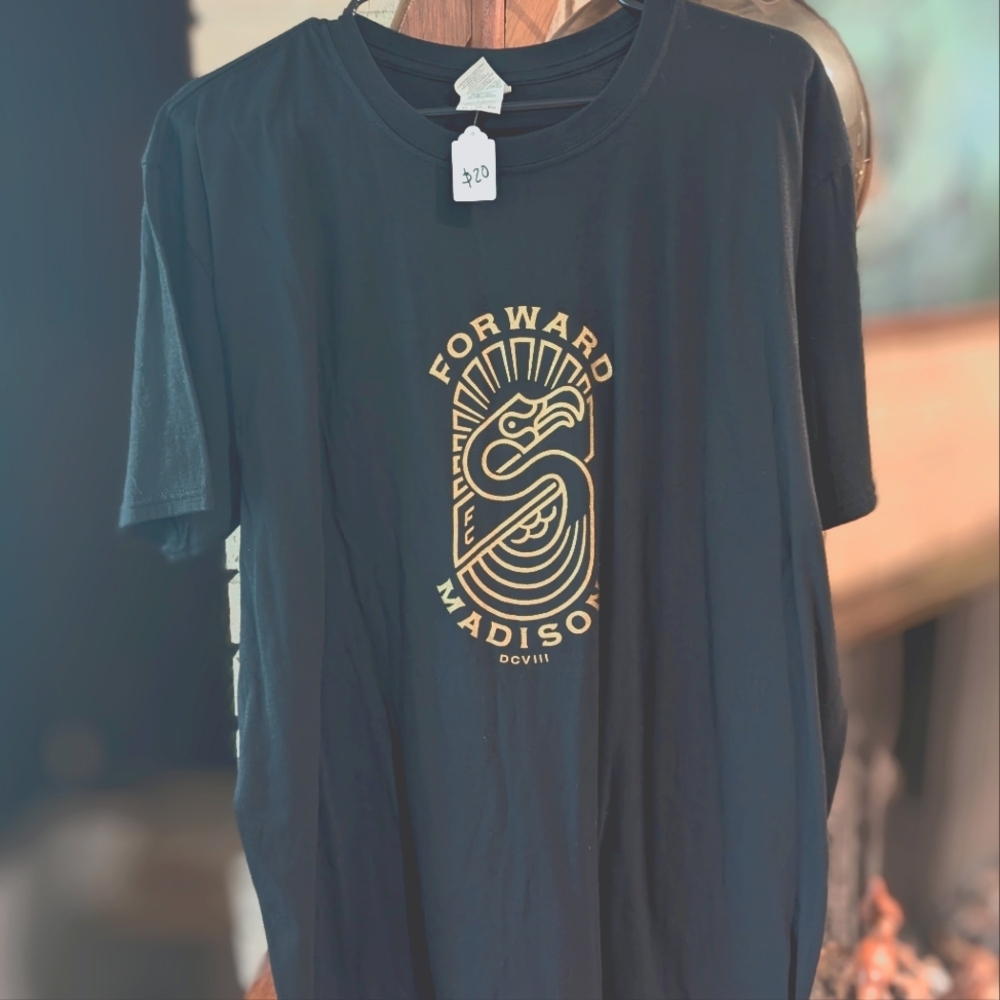 Forward Madison (soccer team) Black & Gold XL T-Shirt